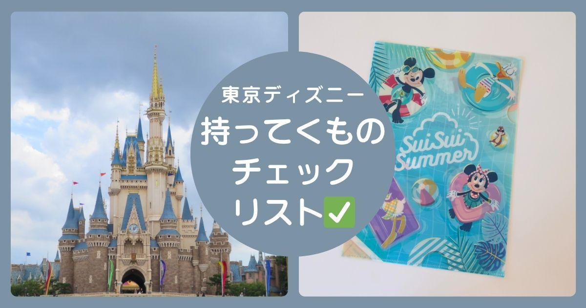 東京ディズニー持ち物チェックリスト